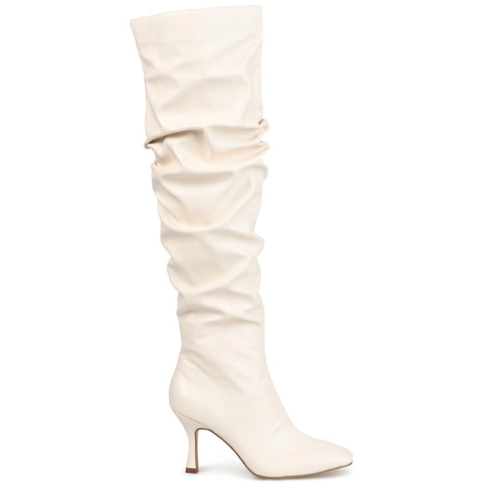 Journee Collection Cream Slouchy Over the Knee Boots - Picture 9 of 10